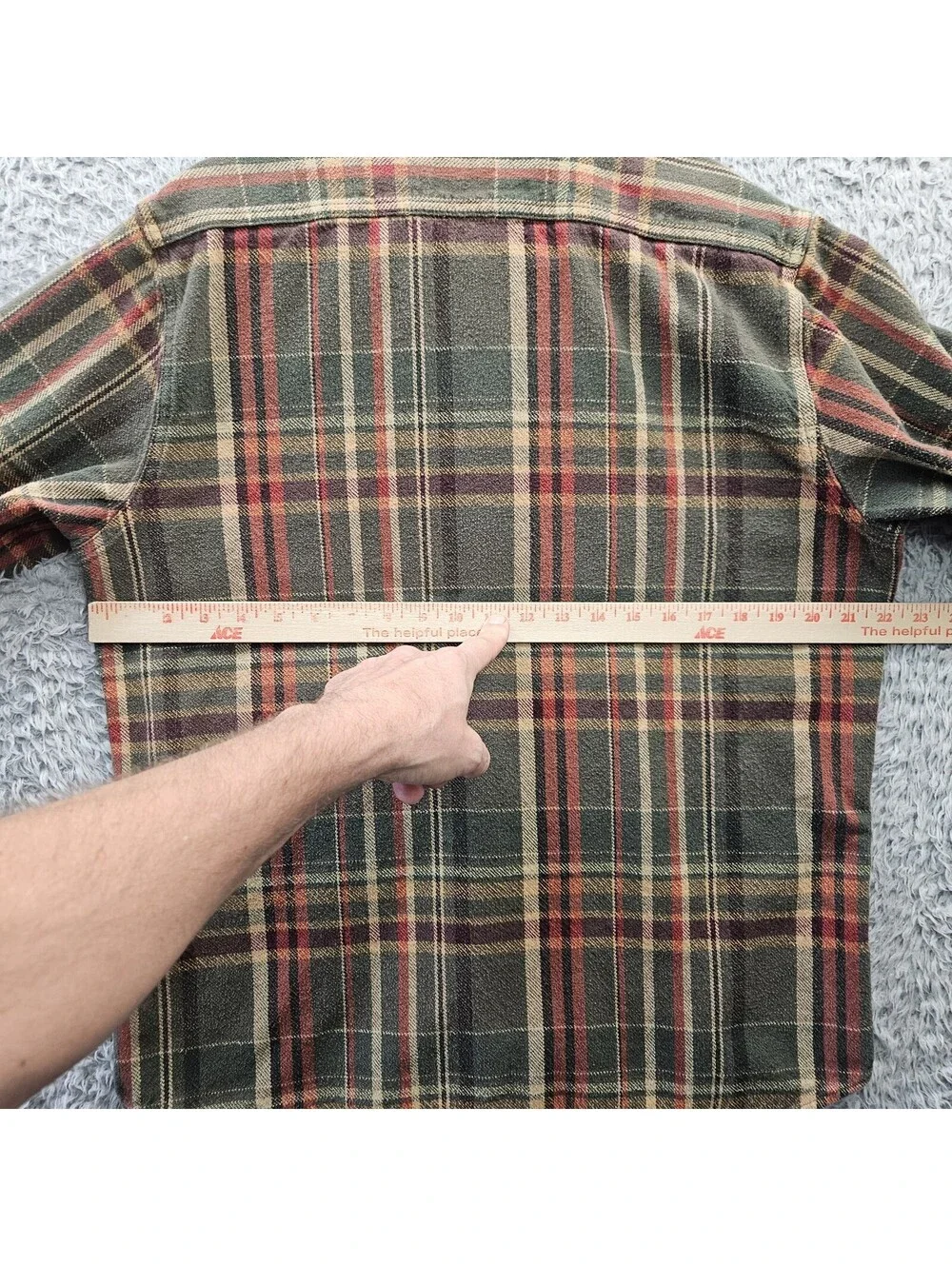 SCHOTT BROTHERS NYC SH2135 Plaid Cotton Flannel Shirt Men Large Heavyweight